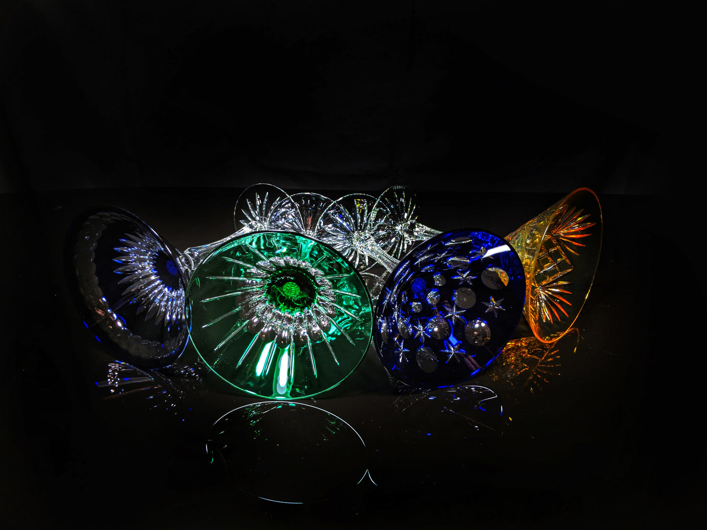 Faberge Crystal Martini Glasses Set Of 4 New In Presentation box