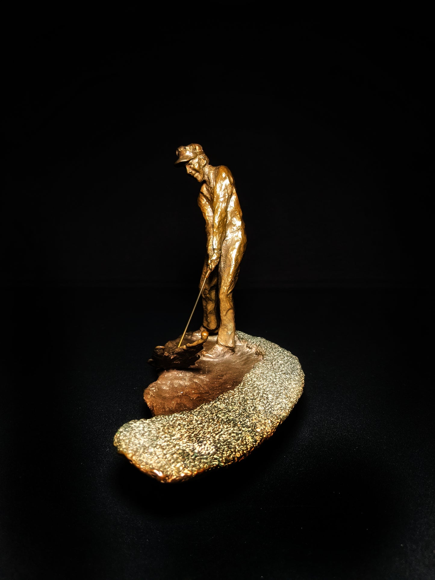 Mark Hopkins Golf Series Bronze Sculpture " Trapshot "