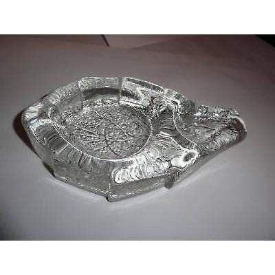 tobacco leaf ashtray C1920 Black Americana Johnny Griffin Theme Brass Oskar J. W. Hansen Designed