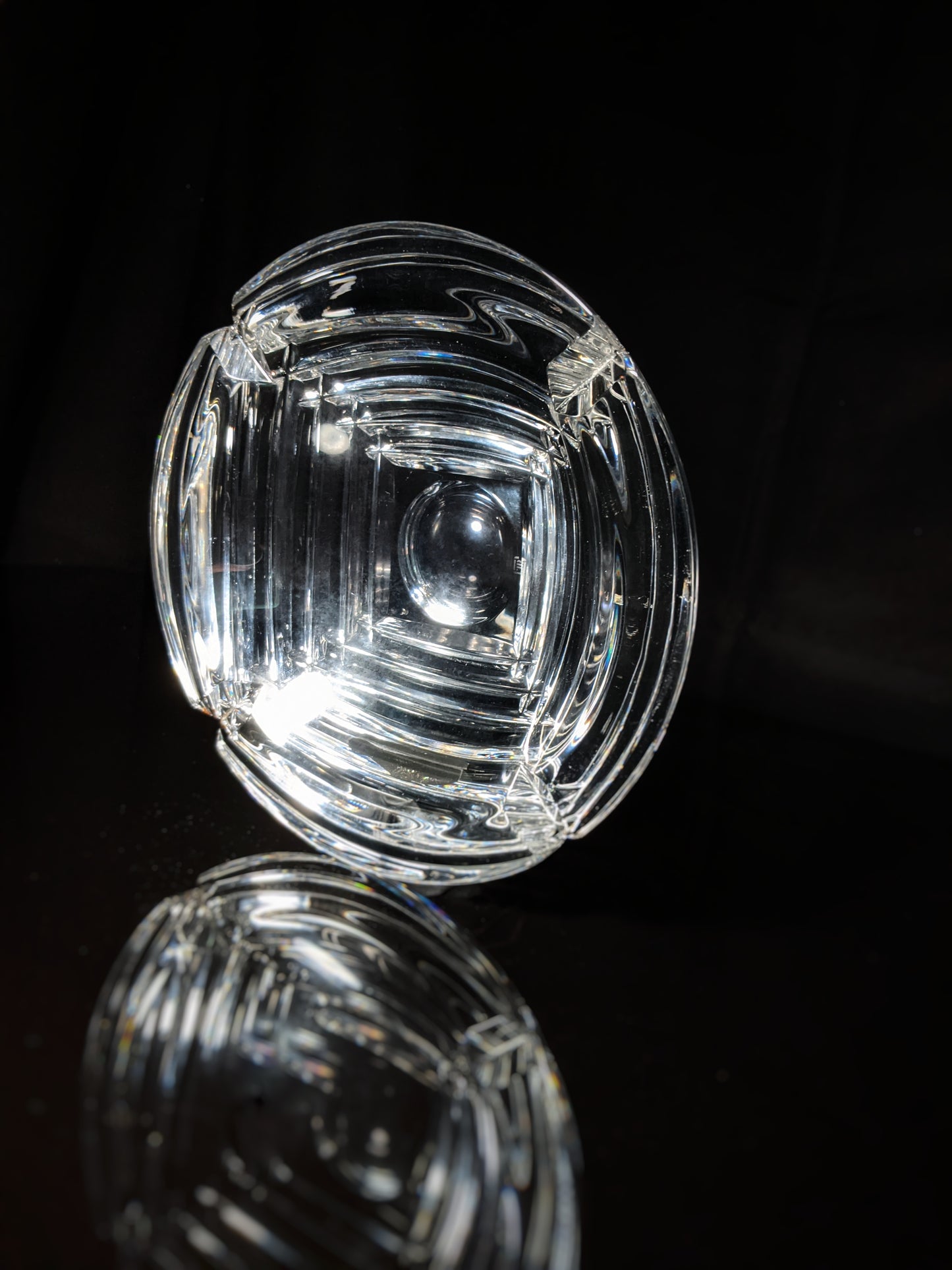 Heavy Glass Cigar Ashtray 7" Diameter