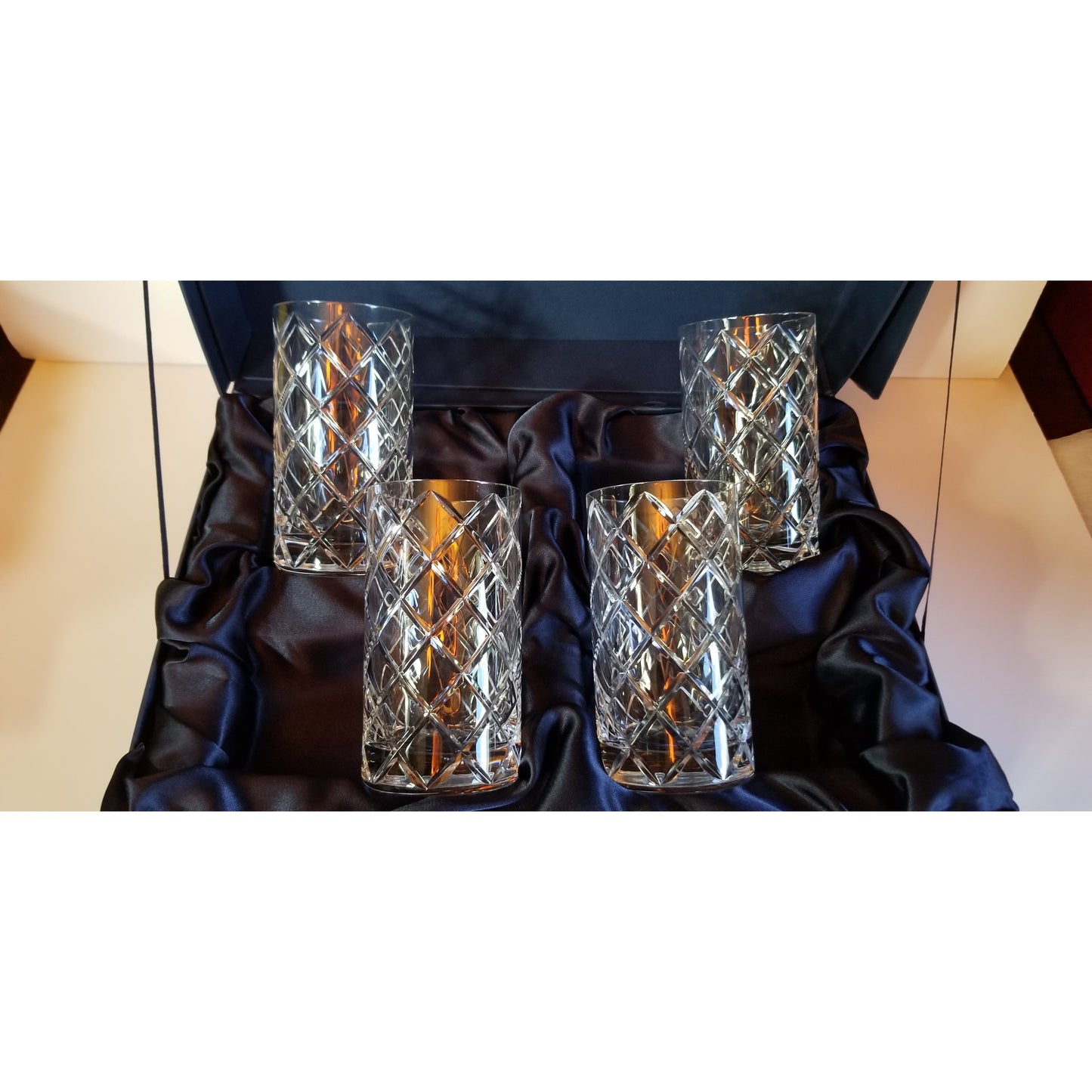 Faberge Crystal Highball Glasses