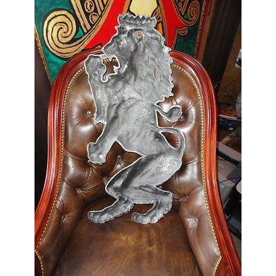 Rampant Lion Metal Wall Plaque measures 32" H x 15" W
