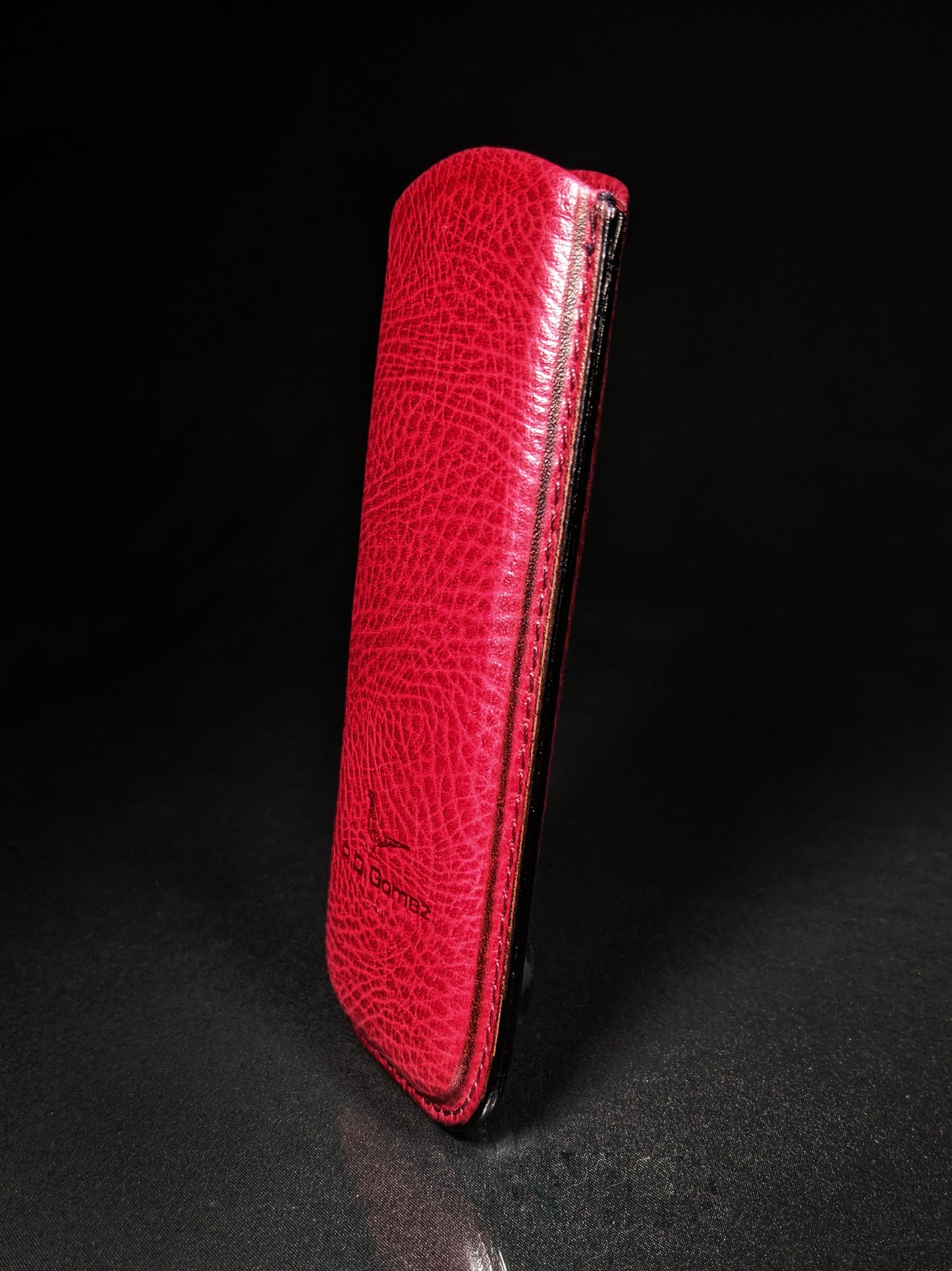 Pheasant Burgundy Leather Eyewear Case