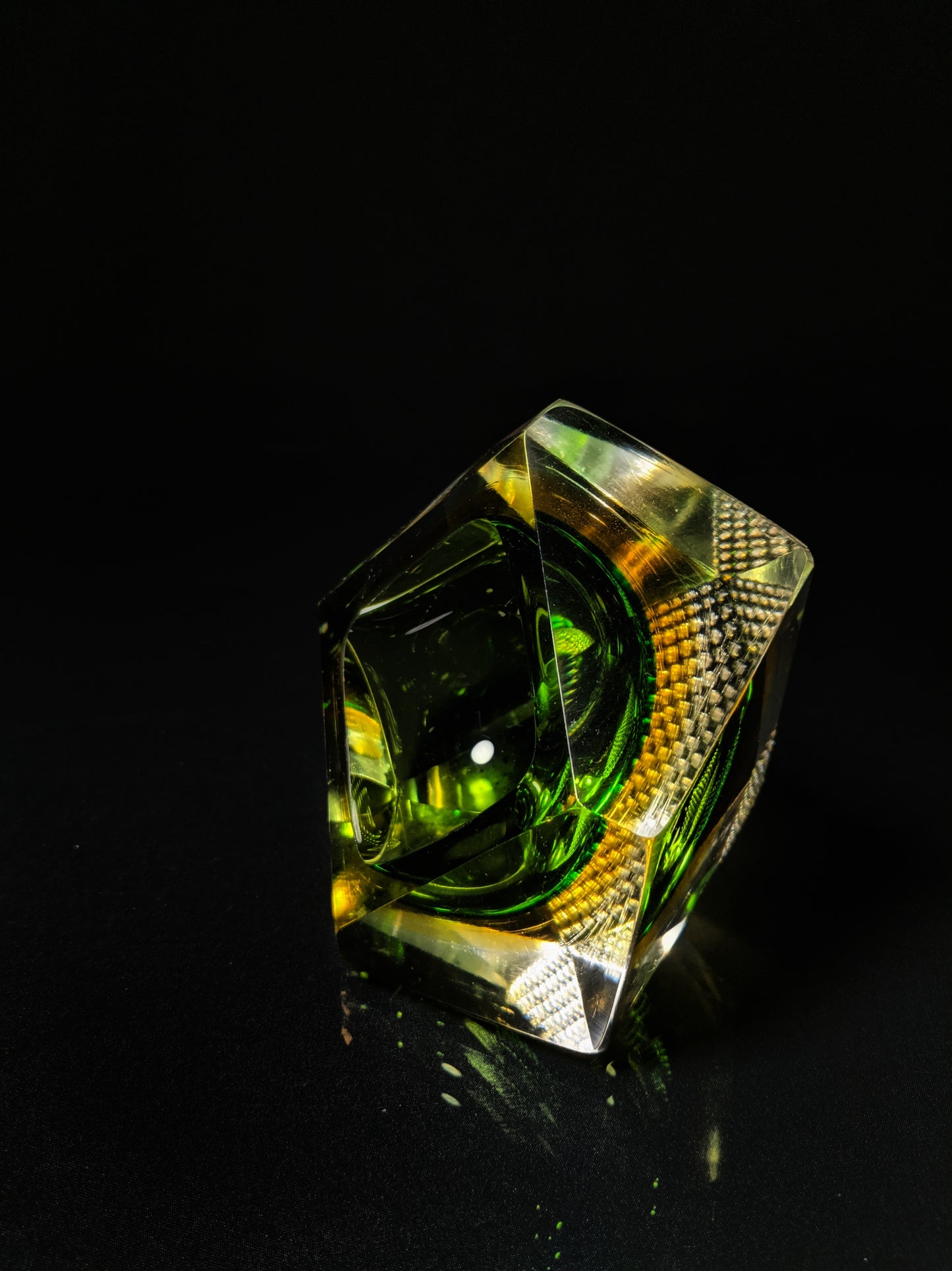 Murano Colored Glass Ashtray