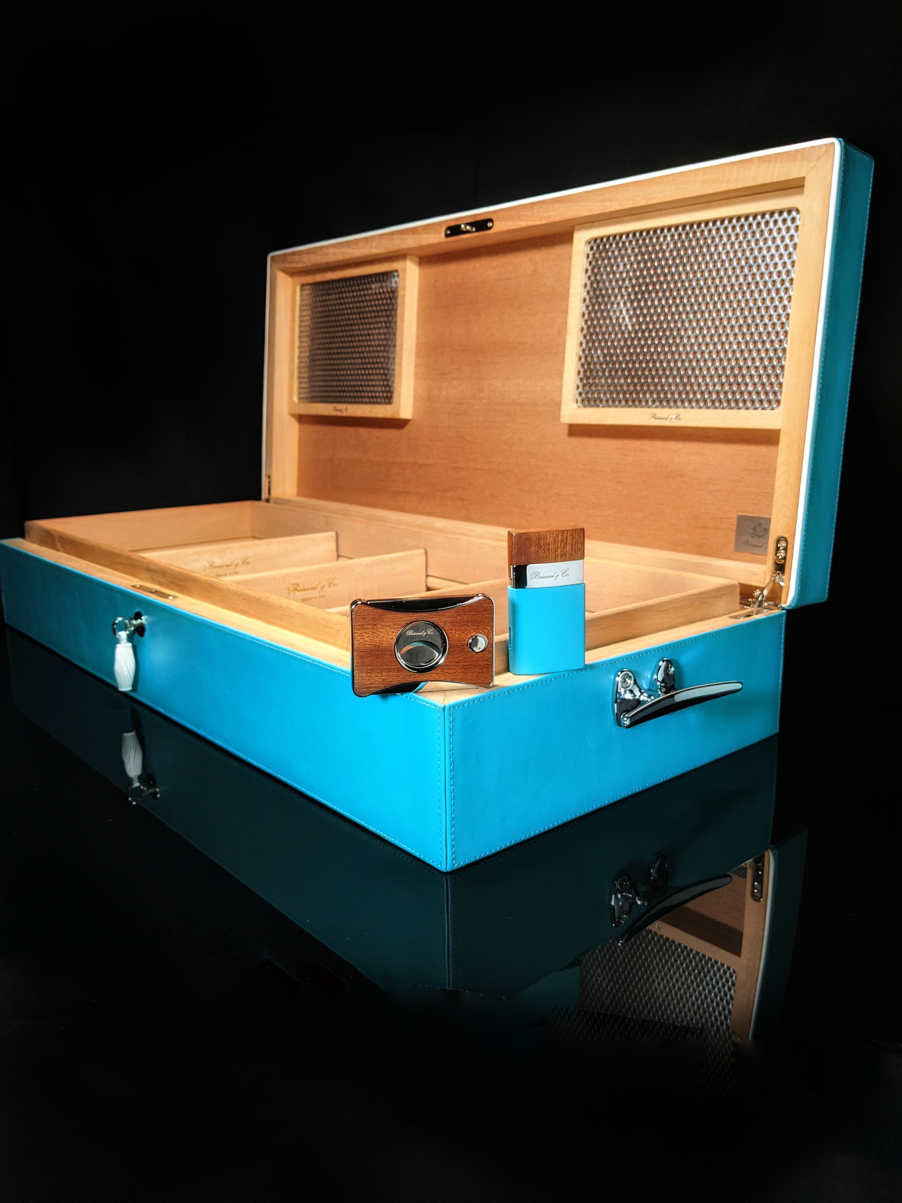 Brizard and Co. Positano Humidor — 130/150 Count with Matching Lighter & Cutter
