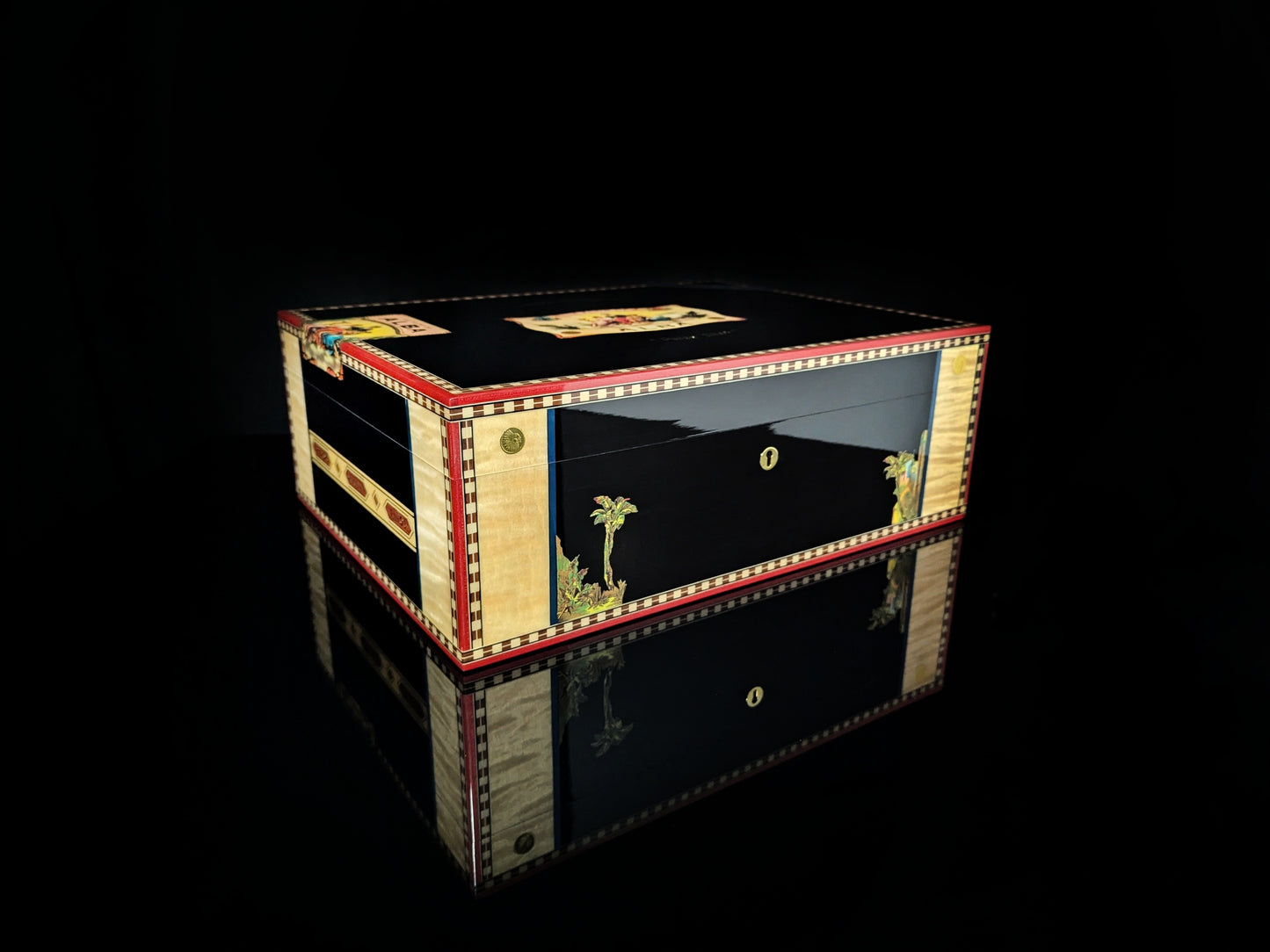 Elie Bleu Alba Black Sycamore Humidor 200 ct NIB