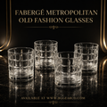 Fabergé Metropolitan Clear Crystal Whiskey Glasses — Set of 4