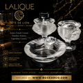 Lalique Crystal Tête de Lions Trio Set