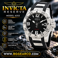Invicta Stainless Steel Reserve Excursion Black Rubber Strap 6252 NIB