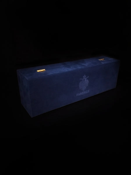 Faberge black crystal shot glasses NIB