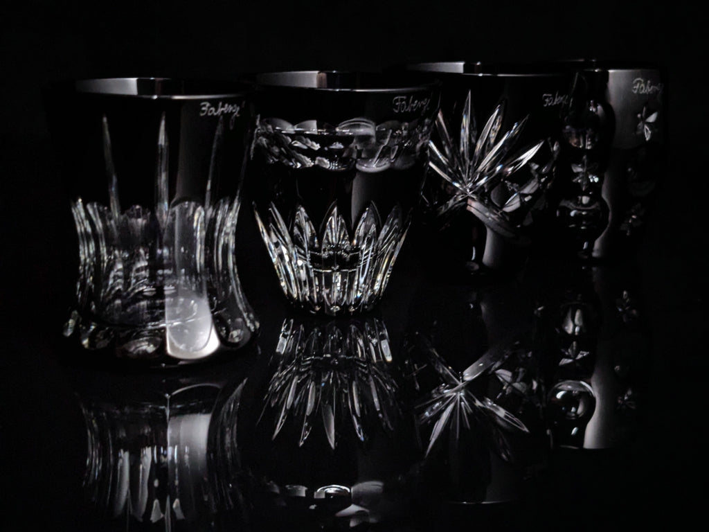 Faberge Black Crystal Shot Glasses
