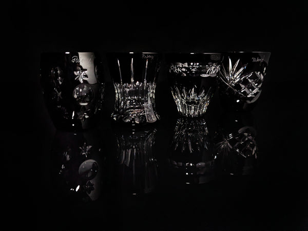 Faberge Black Crystal Shot Glasses