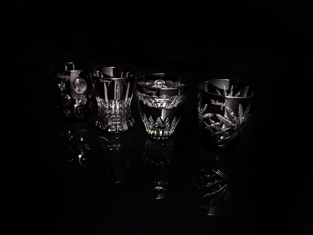 Faberge Black Crystal Shot Glasses