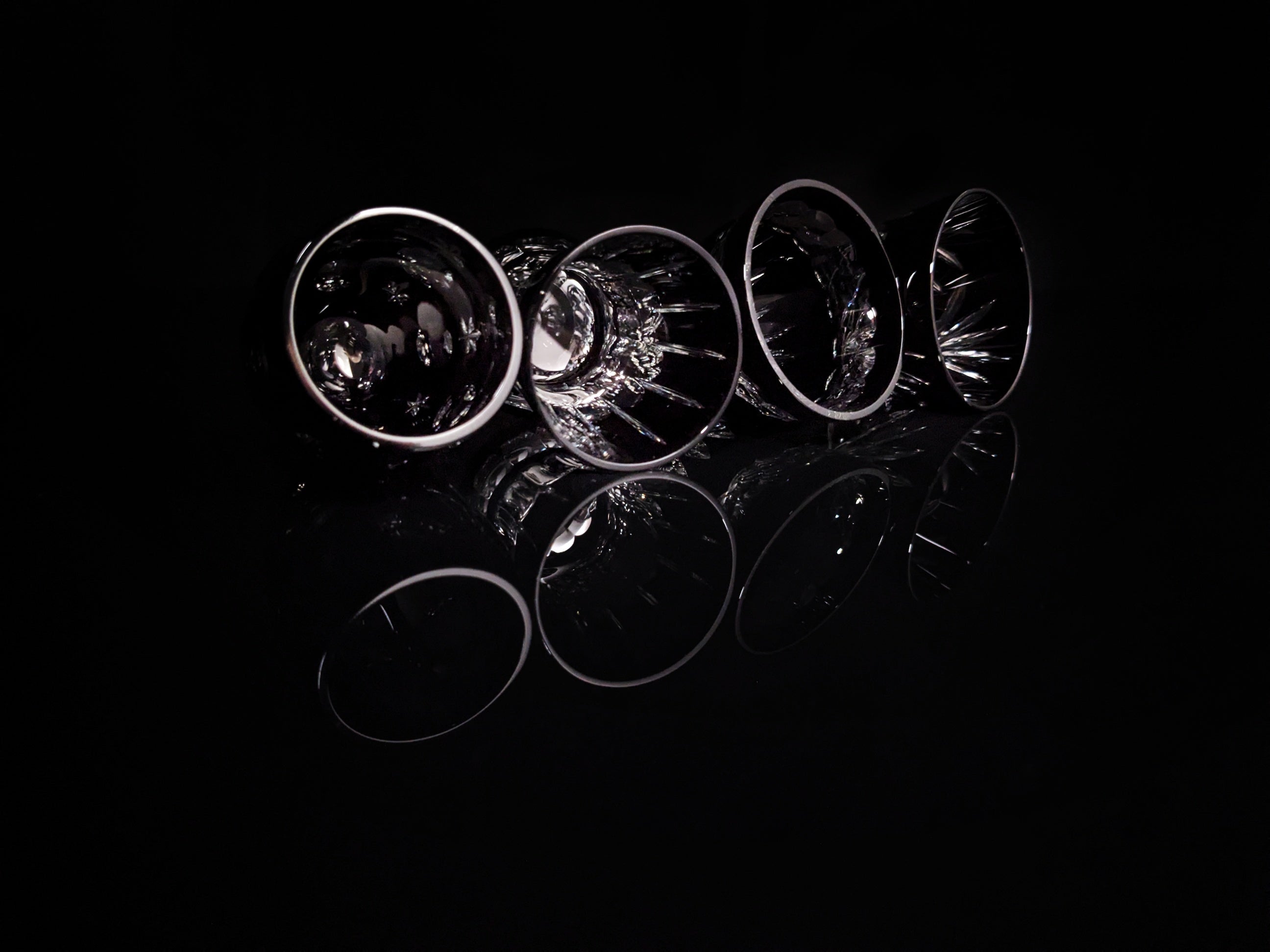 Faberge Black Crystal Shot Glasses