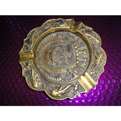 Nautical Brass Plated Cigar Ashtray 7" diameter