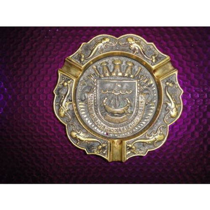 Nautical Brass Plated Cigar Ashtray 7" diameter
