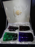 Faberge Bubbles Colored Crystal Old Fashion Glasses