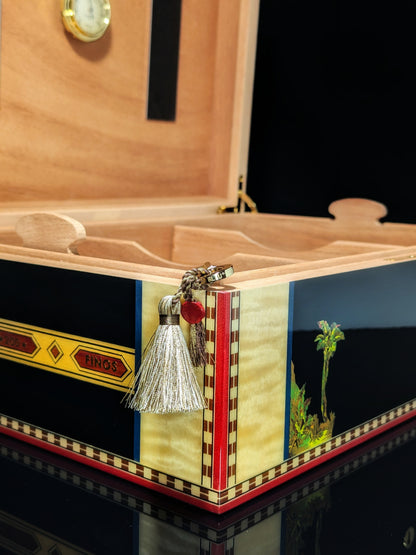 Elie Bleu Alba Black Sycamore Humidor 200 ct NIB