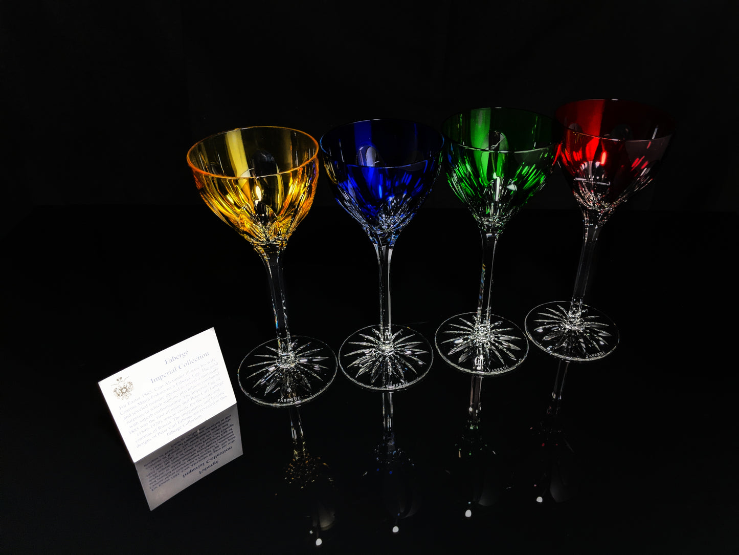 Faberge Regency Crystal Goblet Glasses