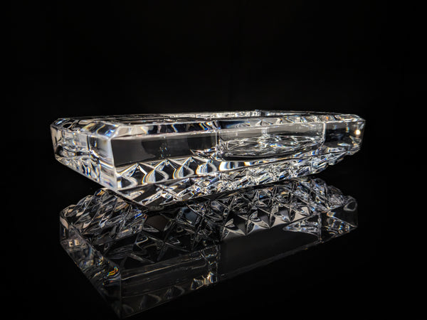 Diamond Crown Bristol crystal collection ashtray NIB
