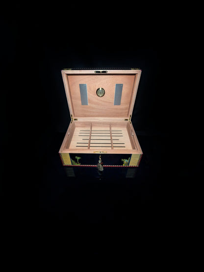 Elie Bleu Alba Black Sycamore Humidor 200 ct NIB
