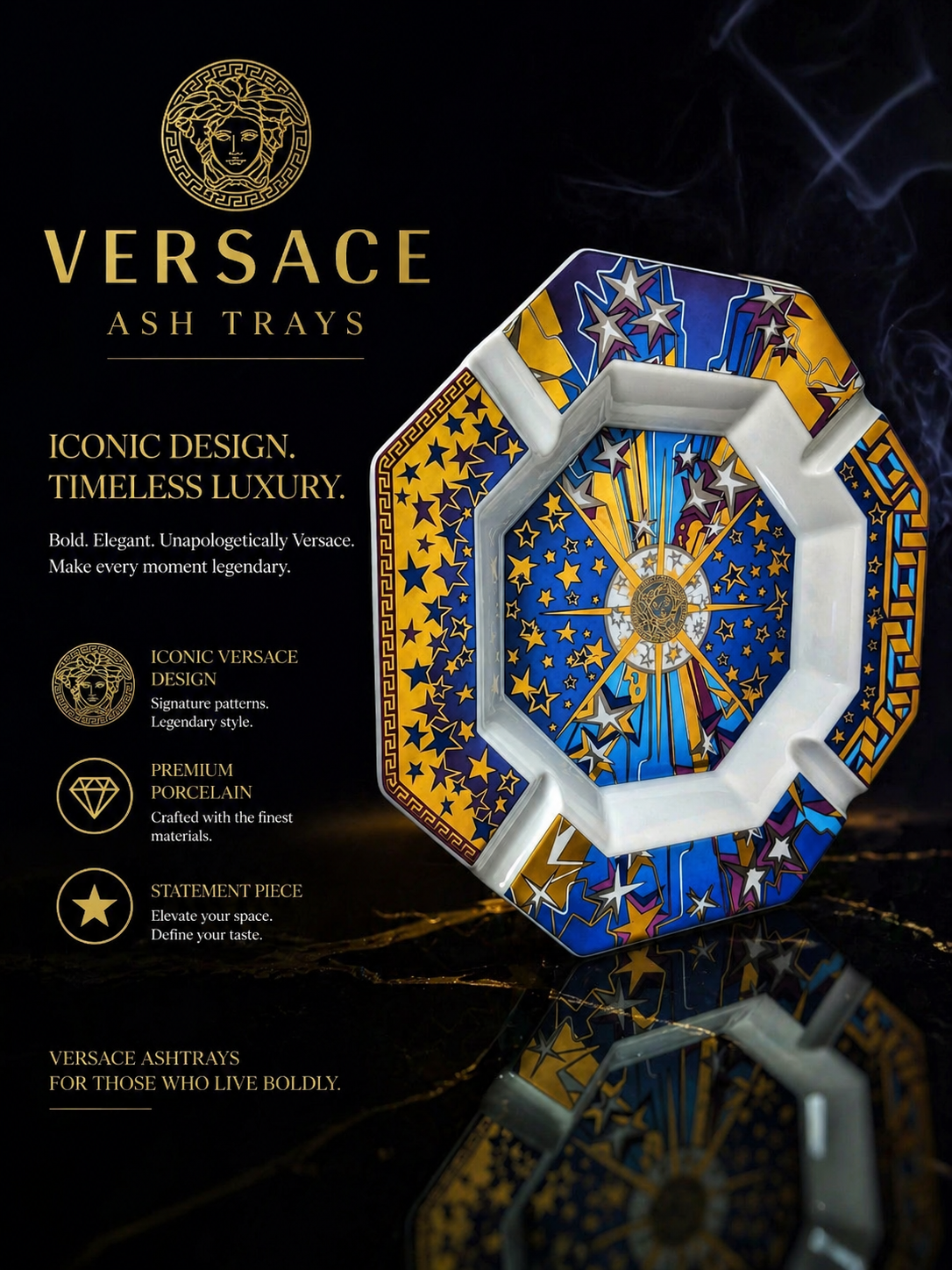 Versace  Infinite Ashtray 9"
