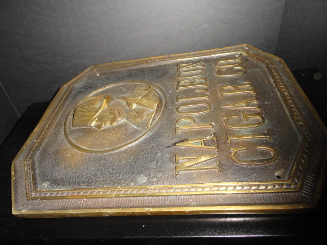Napoleon Cigar Co. Solid Bronze Sign — 15.75" H × 12.75" W