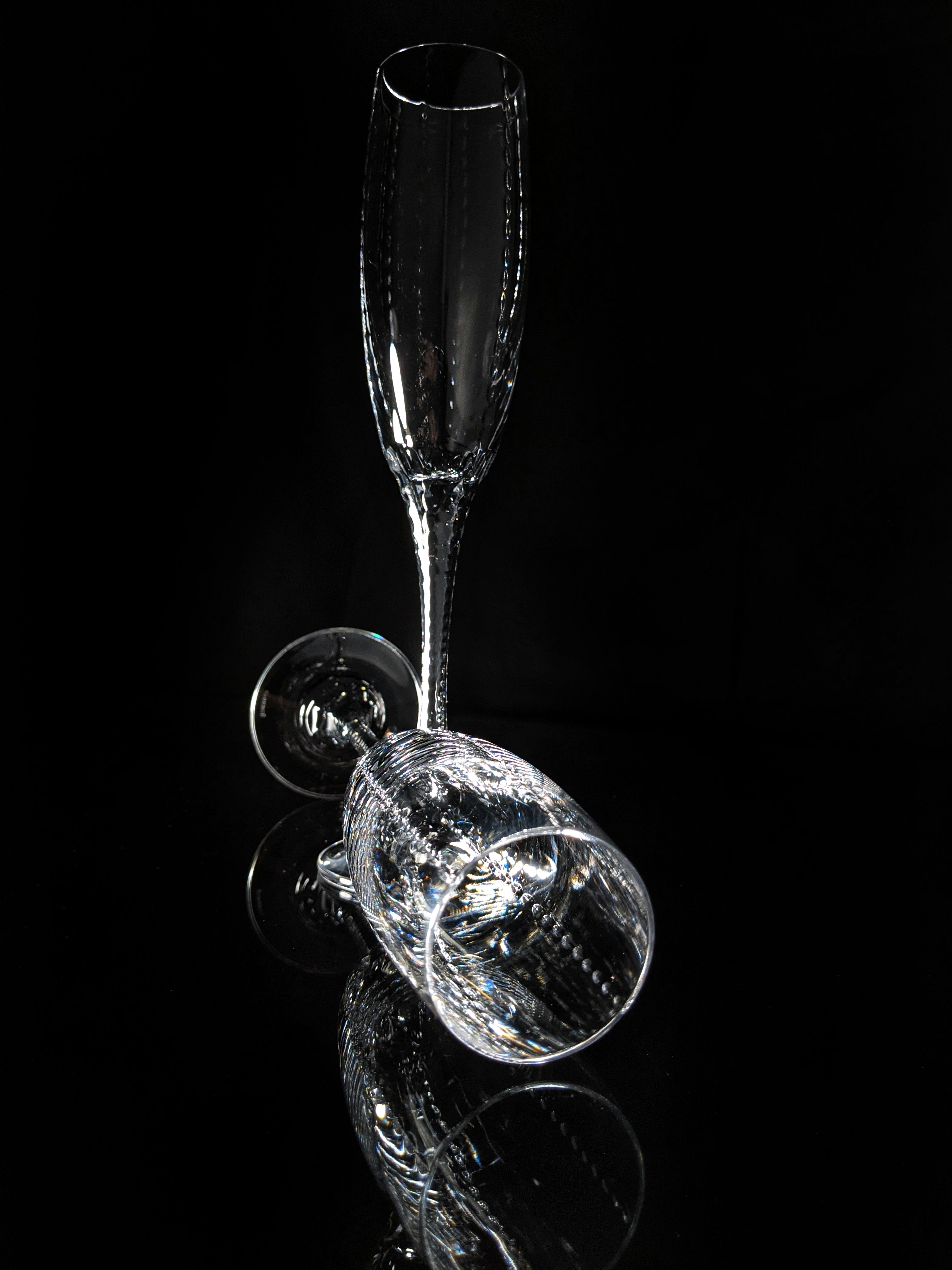 Faberge Bristol Clear Crystal  Flutes