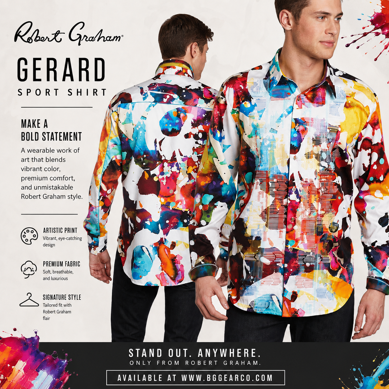 Robert Graham Gerard Long Sleeve Shirt Size 3XL