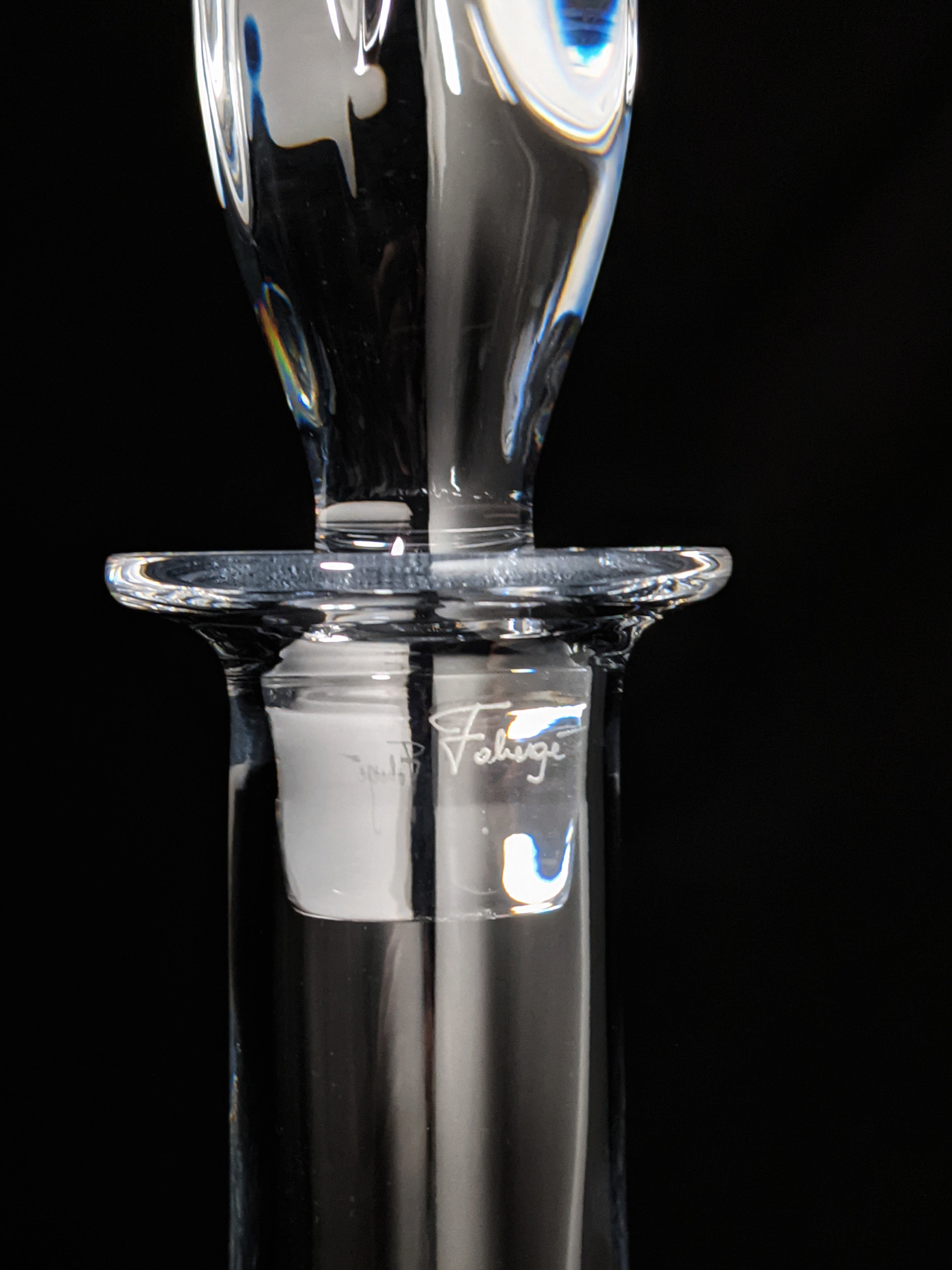 Faberge Clear Crystal Decanter NIB