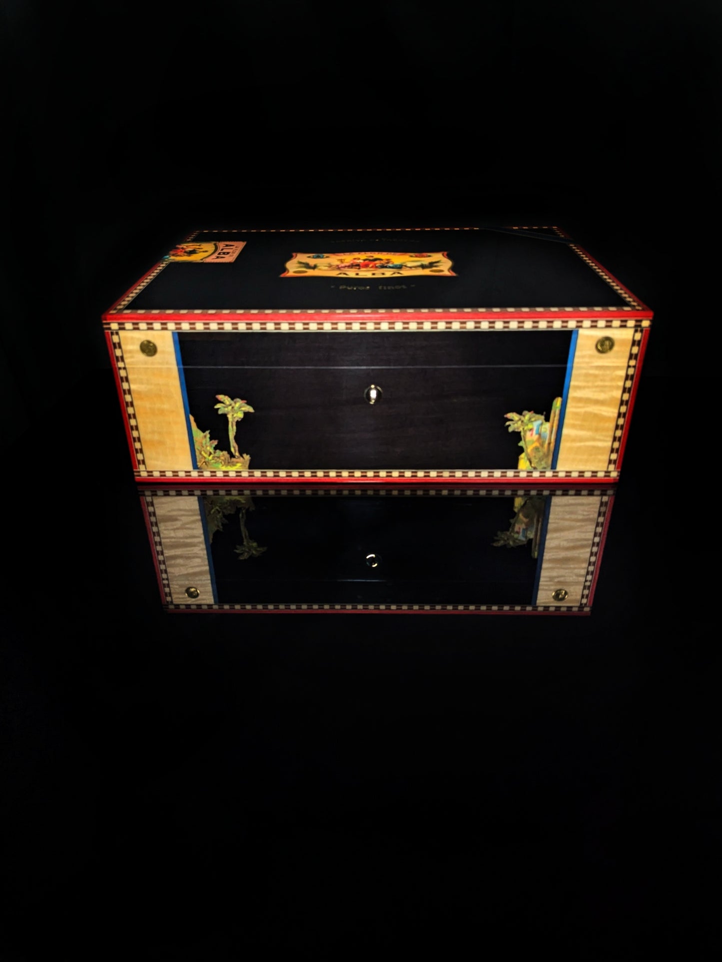 Elie Bleu Alba Black Sycamore Humidor 200 ct NIB