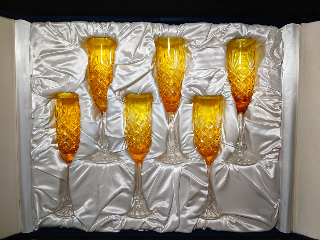 Faberge Odessa Yellow Gold Flutes NIB