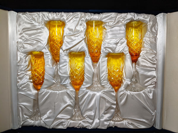 Faberge Odessa Yellow Gold Flutes NIB