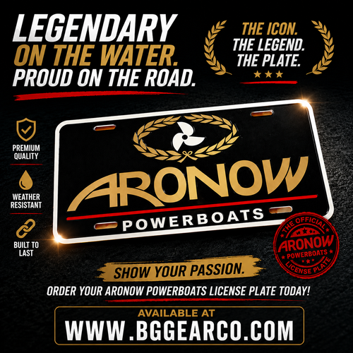 ARONOW POWERBOATS LICENSE PLATE