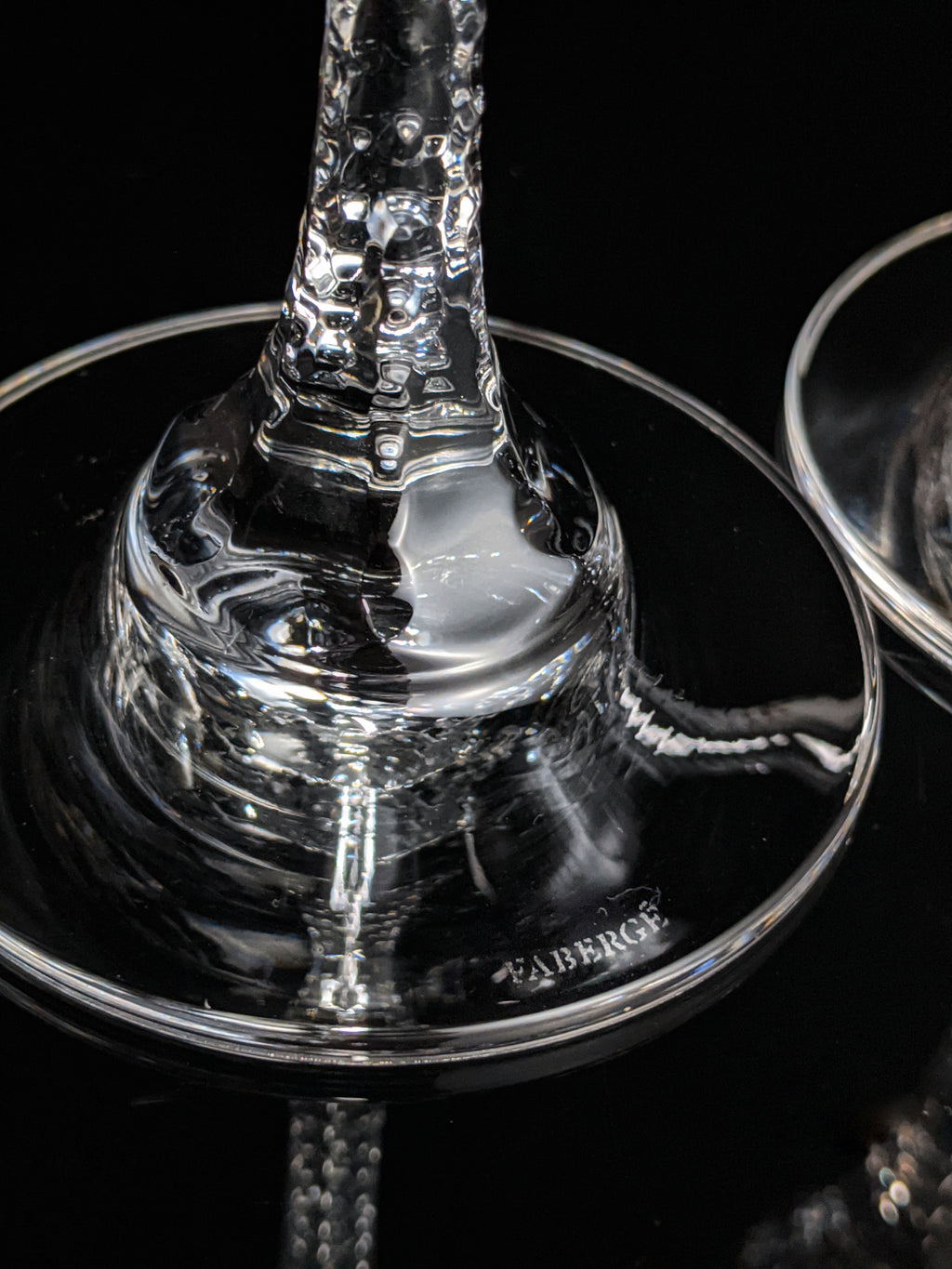 Faberge Bristol Clear Crystal  Flutes
