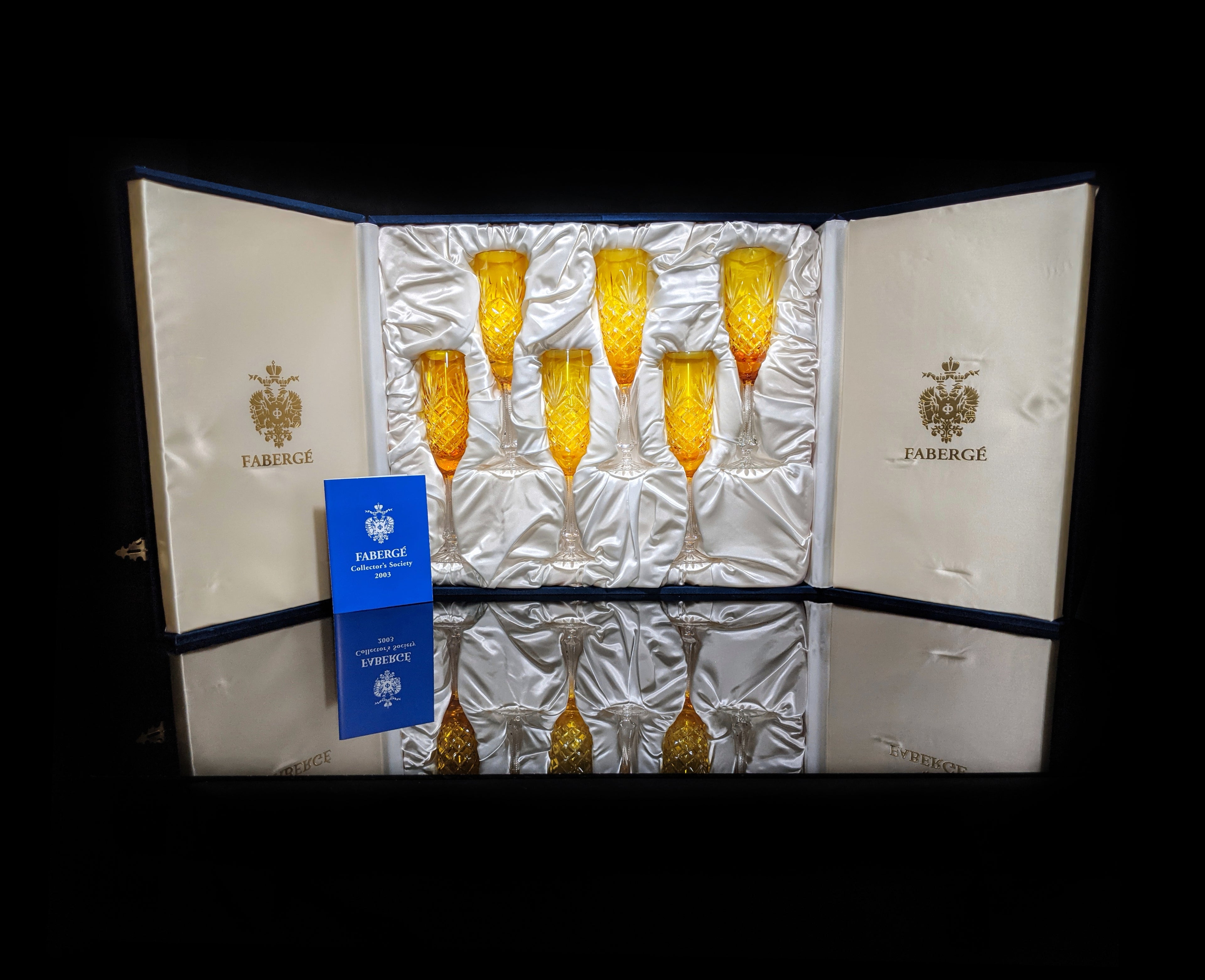Faberge Odessa Yellow Gold Flutes NIB
