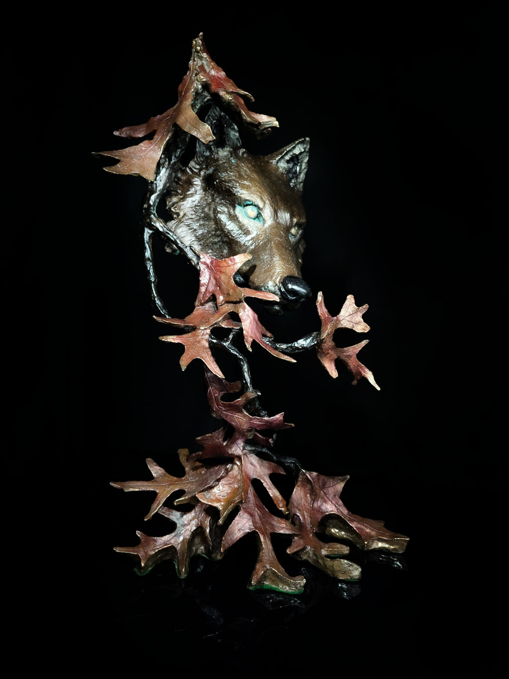 Mark Hopkins Northwoods Bronze Sculpture — 19" H × 11" W × 8" D