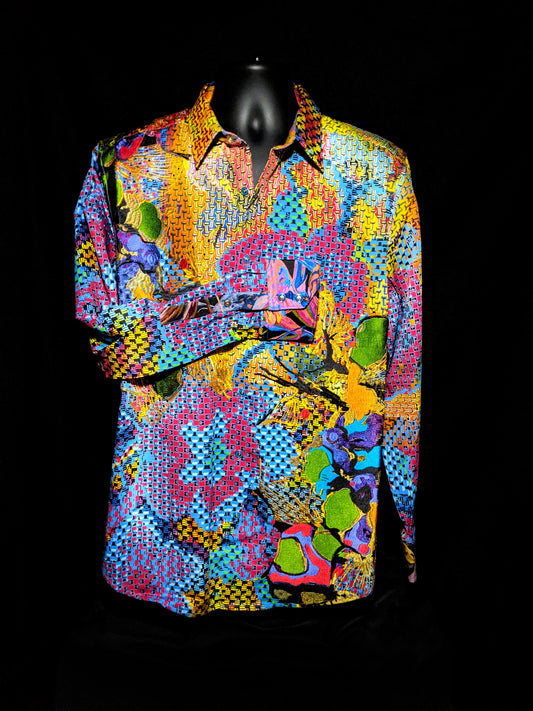 Robert Graham Hot Shot Embroidered Shirt Size Medium