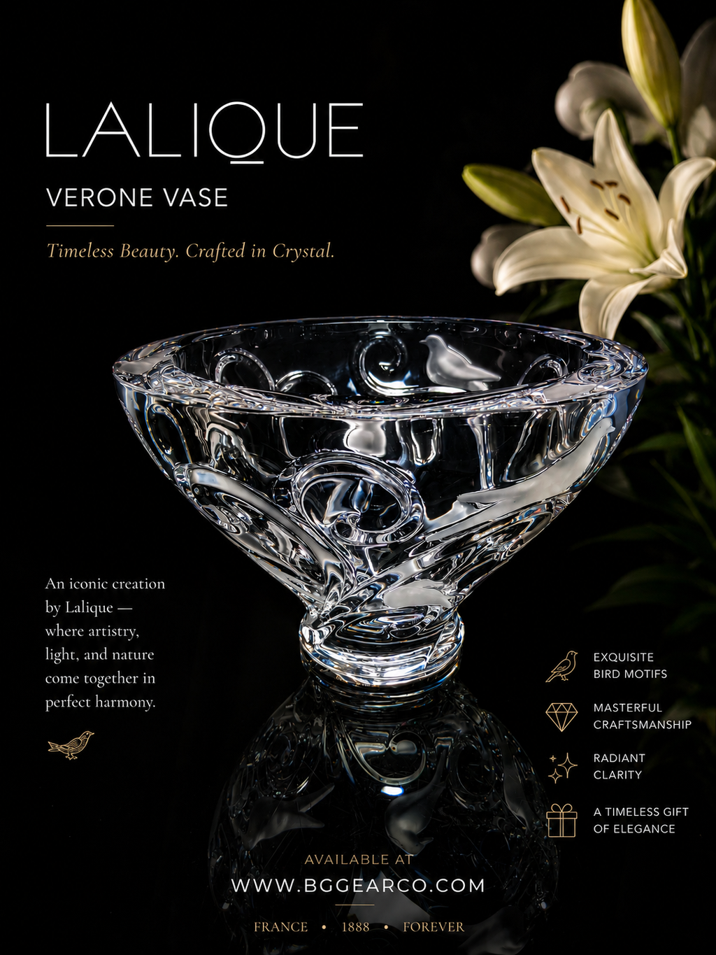 Lalique Vérone Crystal Bowl
