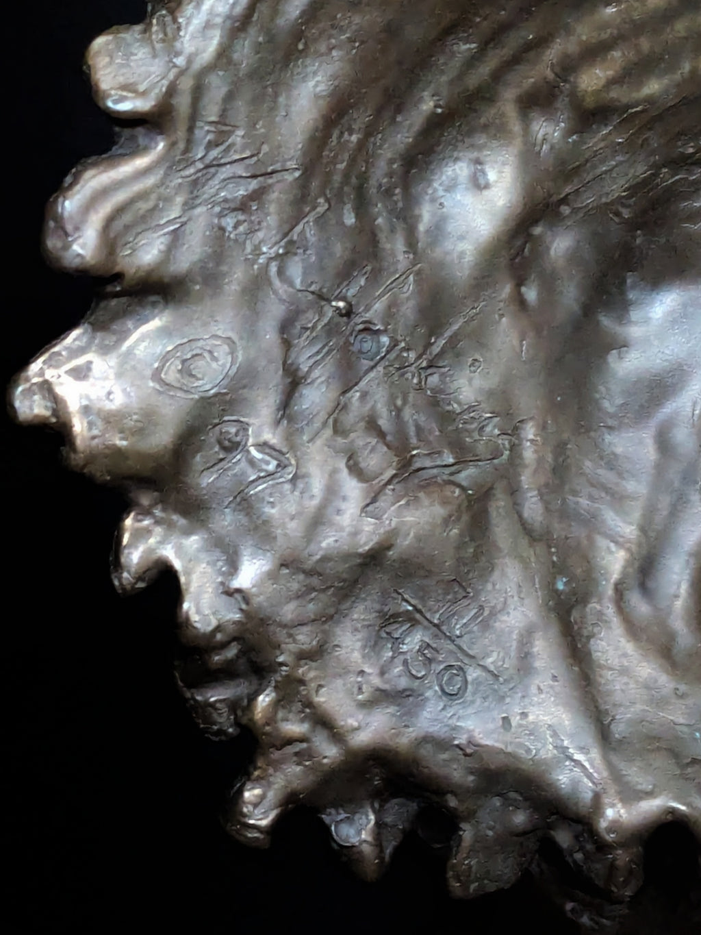 Mark Hopkins Northwoods Bronze Sculpture — 19" H × 11" W × 8" D