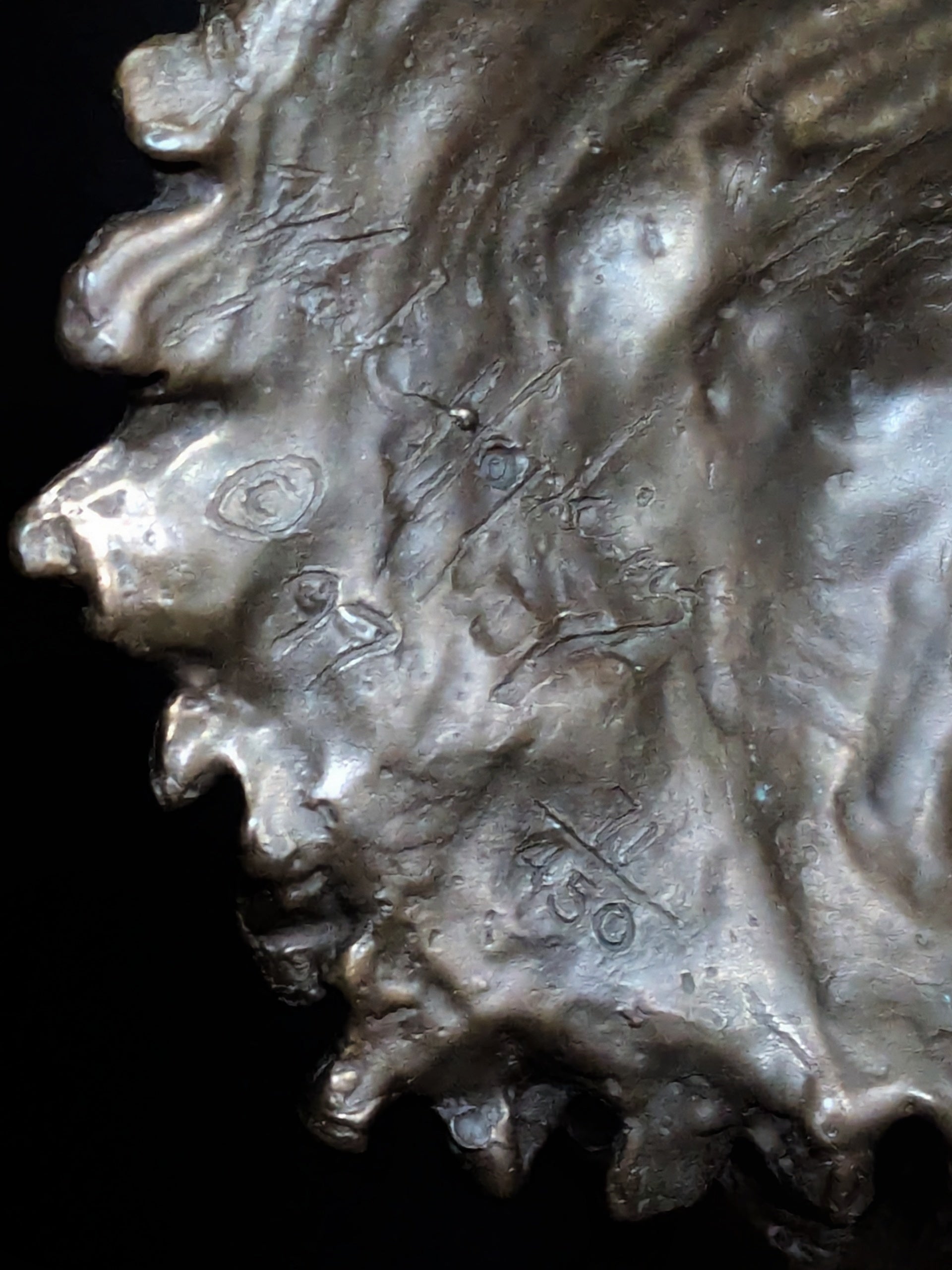 Mark Hopkins Northwoods Bronze Sculpture — 19" H × 11" W × 8" D