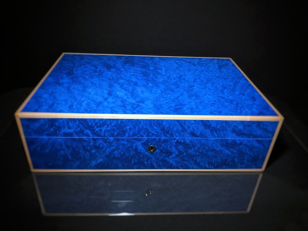 Elie Bleu Madrona Blue Sycamore Humidor — 110 Count