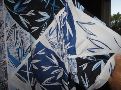 Robert Graham Blue Palm Short Sleeve Shirt Size 2XL NWTS