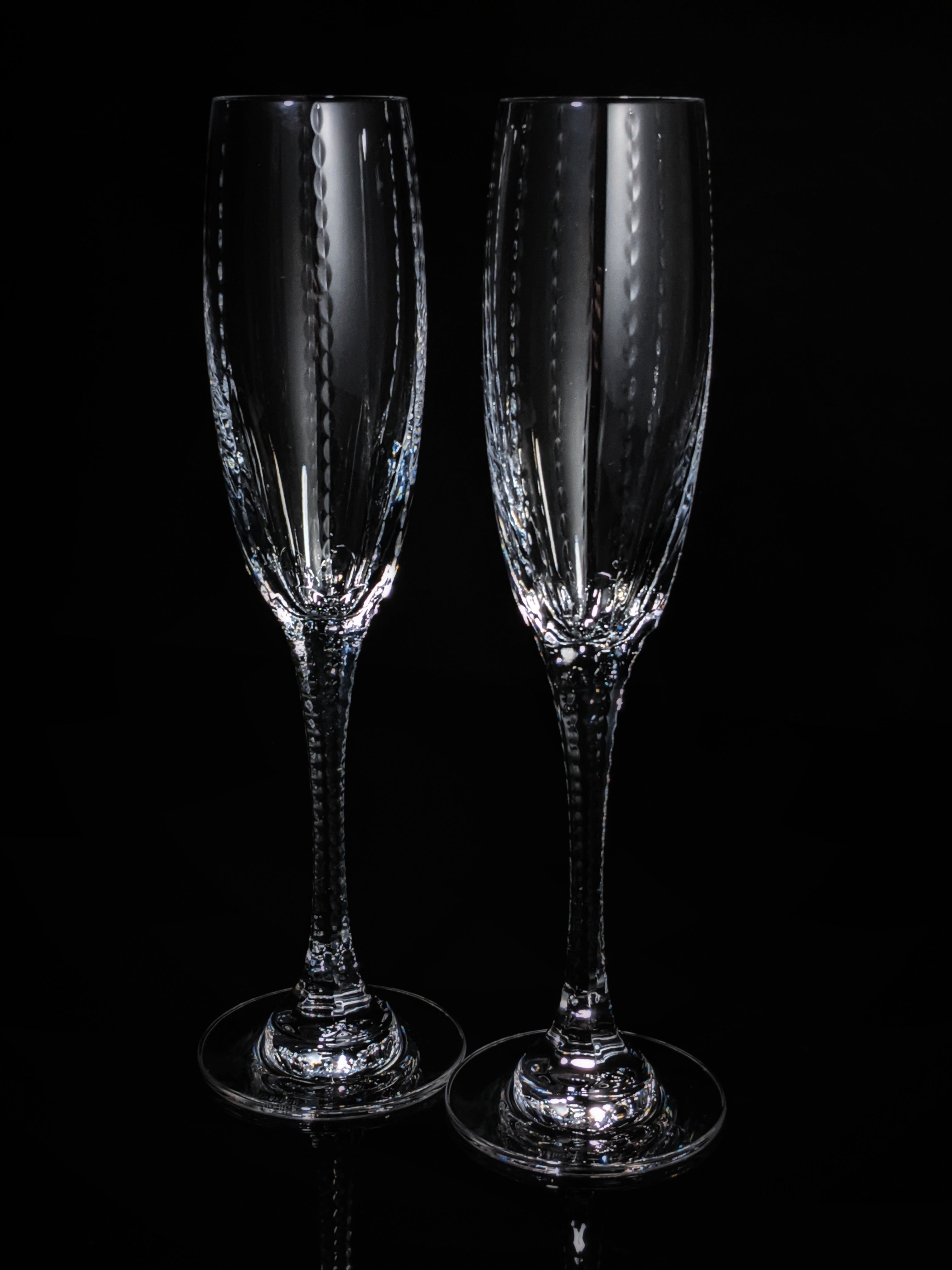 Faberge Bristol Clear Crystal  Flutes