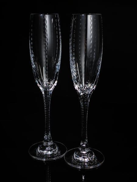 Faberge Bristol Clear Crystal  Flutes