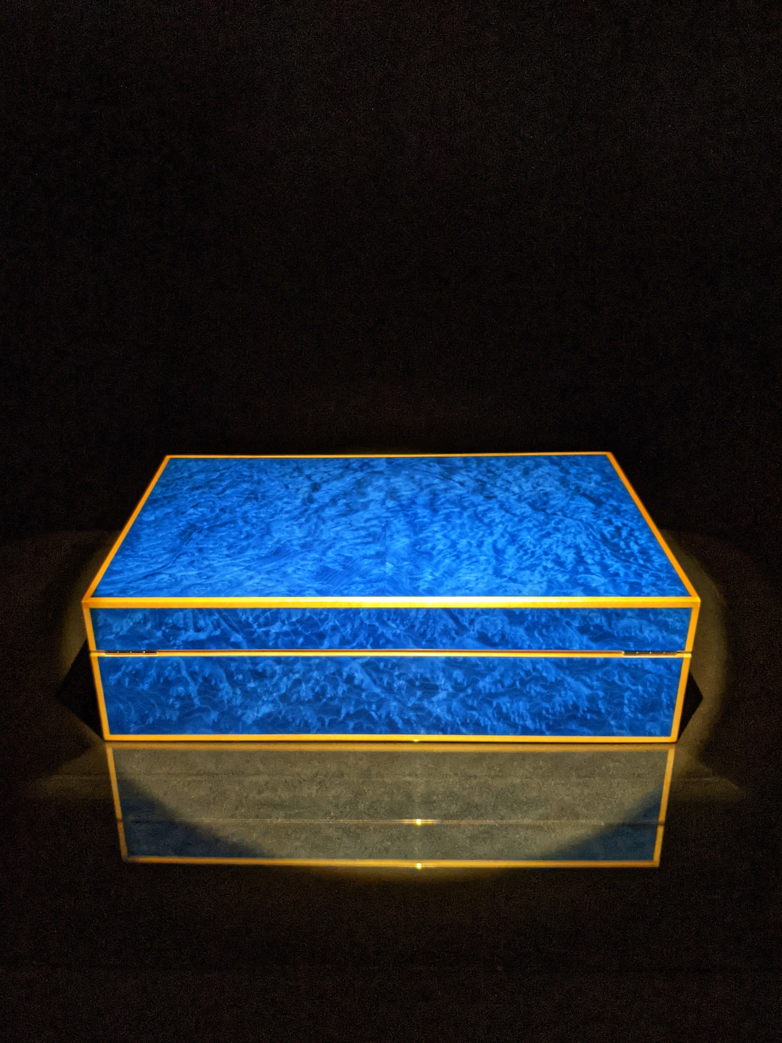 Elie Bleu Madrona Blue Sycamore Humidor — 110 Count