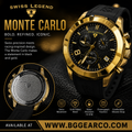 Swiss Legend Monte Carlo Black Dial and Gold plated Bezel  Watch