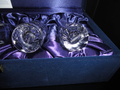 Faberge Clear Crystal Shot Glasses Set of 4 without box