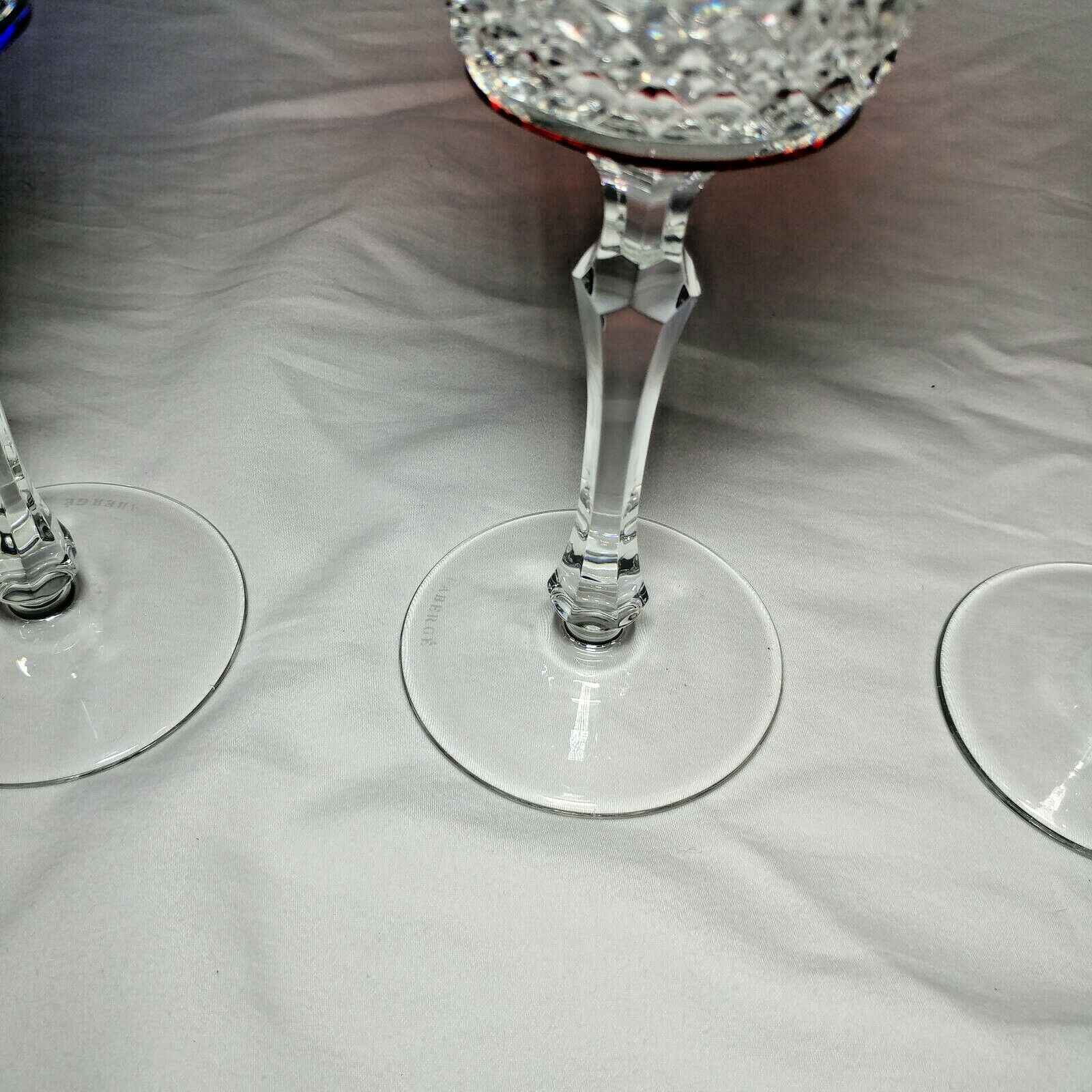 Faberge Xenia Green Crystal Glass 7 3/8"  Tall