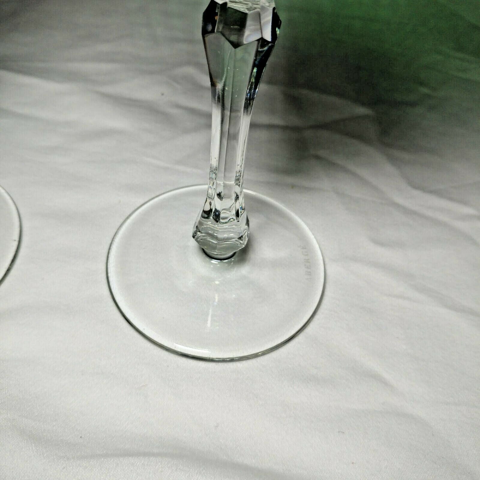 Faberge Xenia Green Crystal Glass 7 3/8"  Tall
